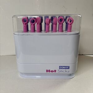 CONAIR Hot Sticks HS18R Hair Setter 14 Flexible Rollers Curlers Vintage WORKS!
